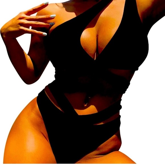 Womens High Waisted Thong Bikini Bottoms Sexy High Swimsuit Bathing Suit Bottom - Picture 1 of 4